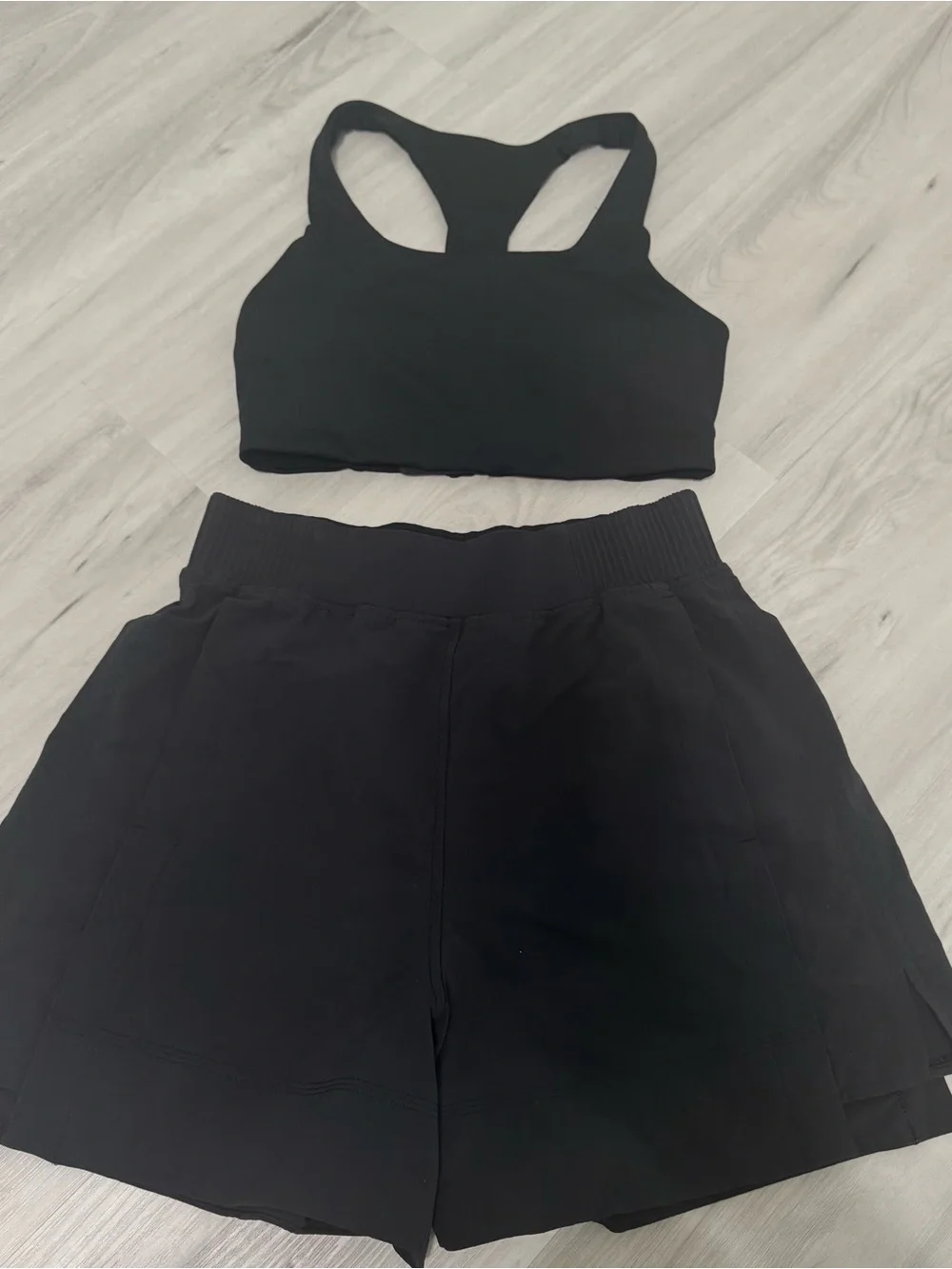 lululemon athletica Women's Black Athletic Shorts with top